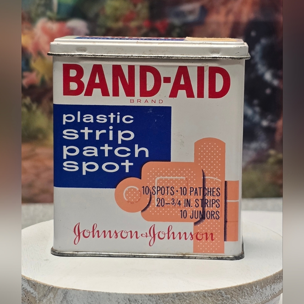 Band Aid Tin Box Only Plastic Strip Patch Spot Bandages [ Read Details ]